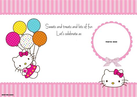 Free Printable Hello Kitty Birthday Party Invitations pertaining to ...