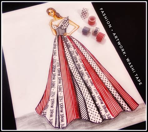 Fashion Illustration with Washi Tape – Bong Diva