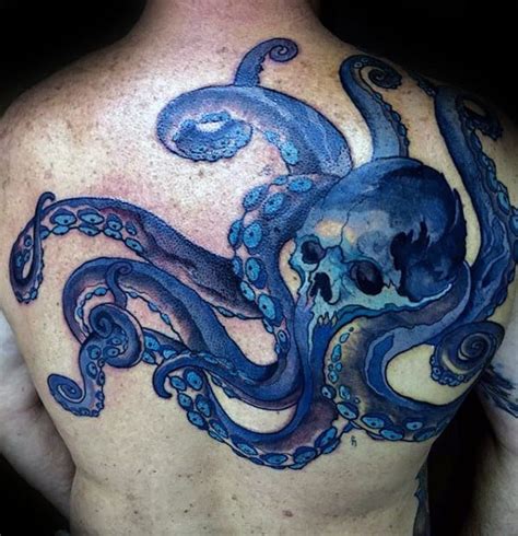 30 Octopus Back Tattoo Designs For Men - Underwater Ink Ideas