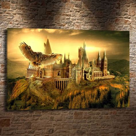 HARRY POTTER HOGWARTS Canvas Painting Living Room Home Decor Modern ...