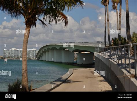 John Ringling Bridge spanning across Sarasota Bay, Sarasota, Florida ...