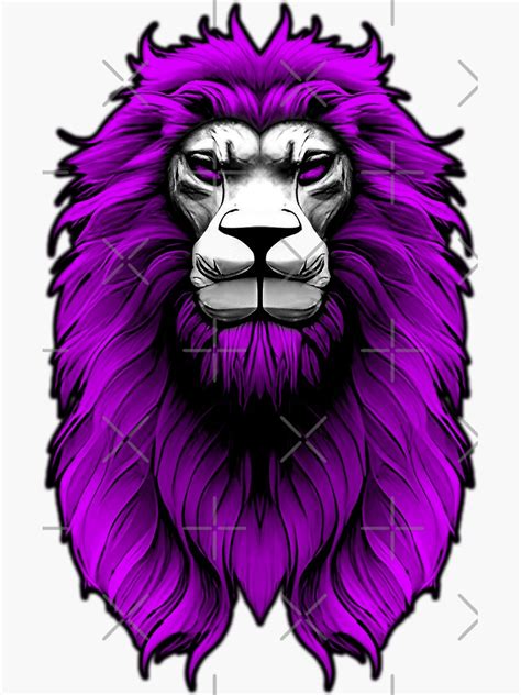 "Purple Lion" Sticker for Sale by DesignJoker | Redbubble