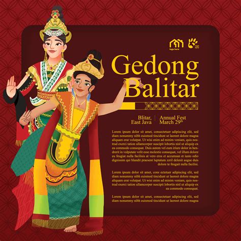 Tourism event layout with indonesian culture east java dancer illustration 38927113 Vector Art ...