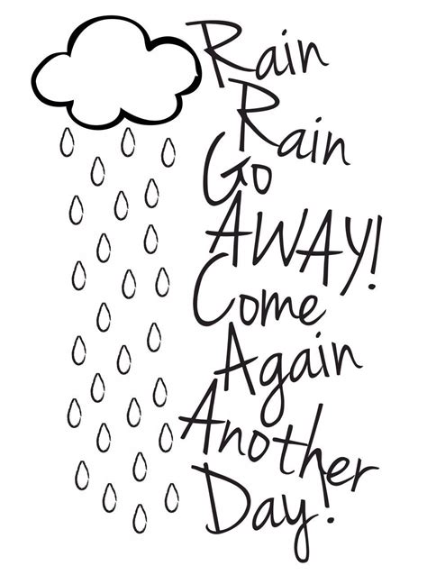 Rain rain go away come again another day | Weather quotes, Going to ...