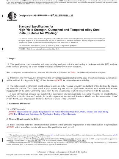 ASTM A514/A514M-22 Red - Standard Specification for High-Yield-Strength ...