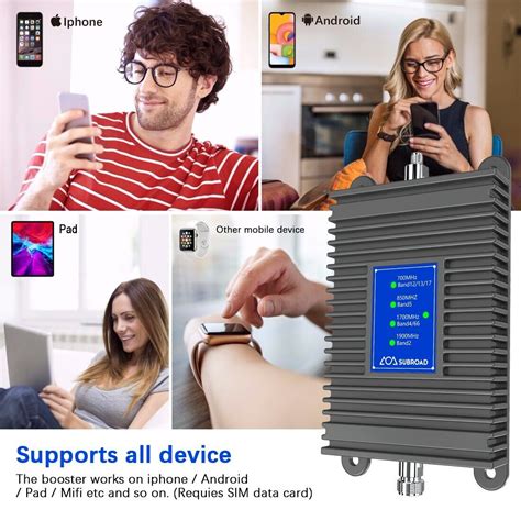 Home 5 Band Cell Phone Signal Booster Verizon Network Extender Signal ...