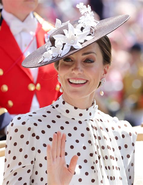 Kate Middleton Looks Glamorous In Polka Dot Dress At The Royal Ascot ...