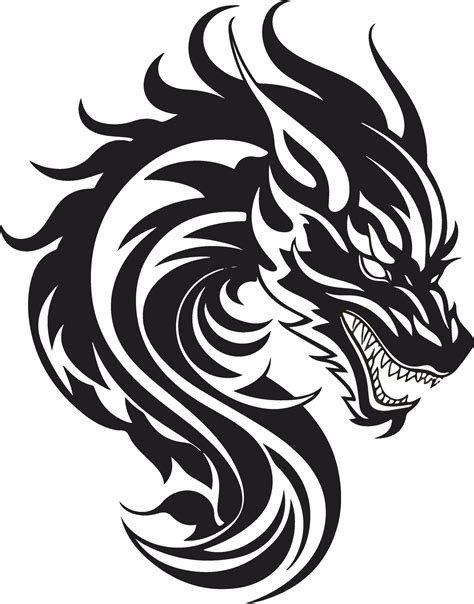 tribal dragon head vector illustration 29338203 Vector Art at Vecteezy