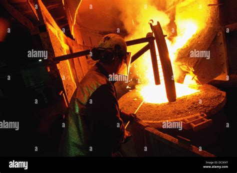 Furnace at steel mill Stock Photo - Alamy