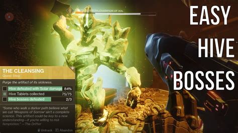 Easy Hive Boss Kills : Destiny 2 Last Word Exotic Quest - YouTube