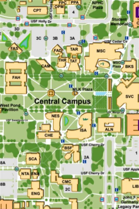 USF Campus Map | Campus map, Campus, Student resources