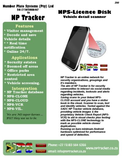 NPS-License Disk Scanner - Motor Vehicle info scanner