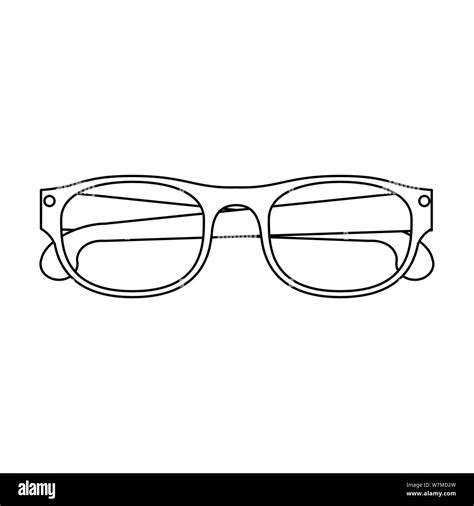 glasses fashion lens style cartoon in black and white Stock Vector Image & Art - Alamy