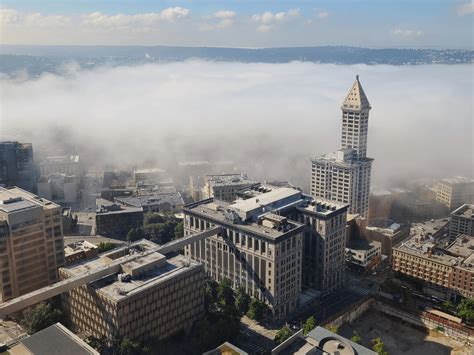 A view of Smith Tower from above : r/Seattle