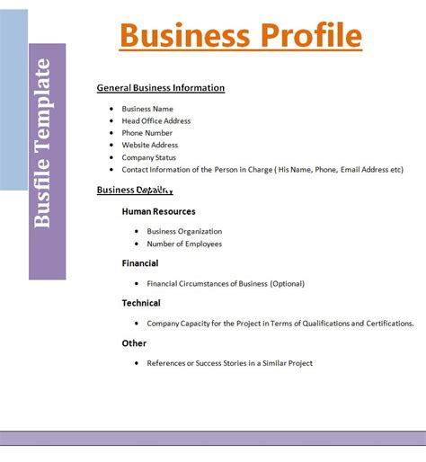 Business Profile Templates | 16+ Free Word, Excel & PDF Samples ...