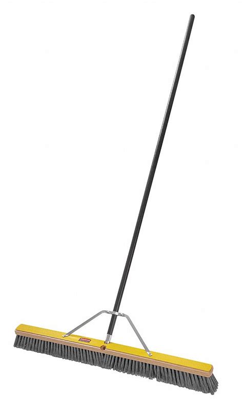 RUBBERMAID COMMERCIAL PRODUCTS Push Broom: Plastic, 36 in Sweep Face ...