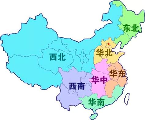 华东华北华南划分地图,_大山谷图库