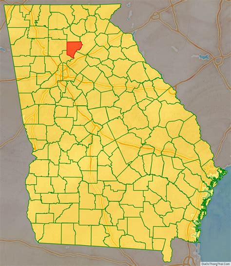 Map of Forsyth County, Georgia - Thong Thai Real