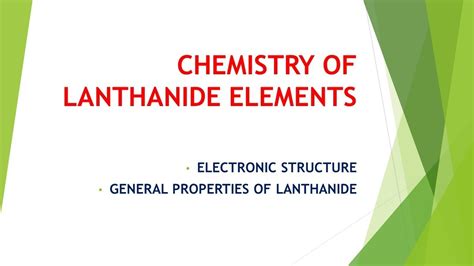 LANTHANIDES ( ELECTRONIC STRUCTURE &GENERAL PROPERTIES) |ONLINE CHEMISTRY| - YouTube