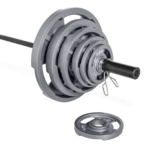 gold's gym 300 lb olympic barbell weight set > OFF-55%