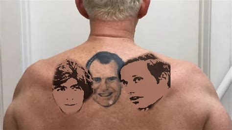 Spontaneous Woodward & Bernstein Tattoos Slowly Crushing Roger Stone's Nixon Tattoo