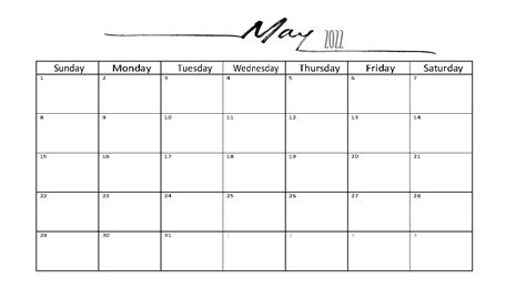 FREE Blank Calendar Templates | Word, Excel, PDF for any month