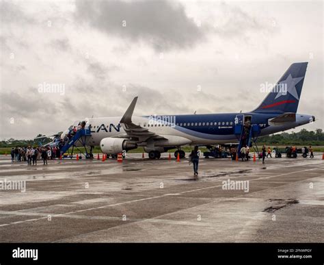 Iquitos, Peru - September, 2017: Airplane of airline LAN at Iquitos ...