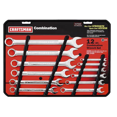 CRAFTSMAN Hand Tools 9-47046 12 Piece Combination Wrench Set - Walmart.com