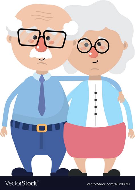 Grandparents cartoon design Royalty Free Vector Image