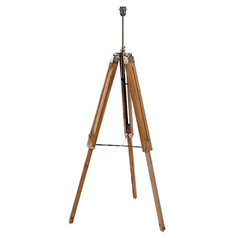 natural wood tripod floor lamp base by quirk | notonthehighstreet.com