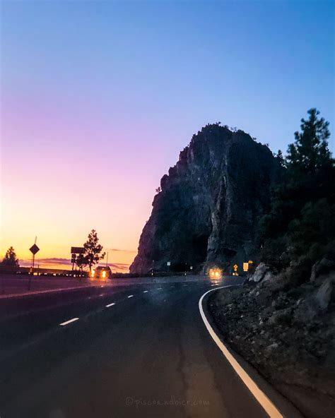 Cave Rock Lake Tahoe, Nevada Sunset Hike & State Park