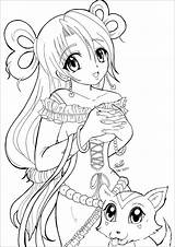 Anime Girl Coloring Pages  ColoringBay sketch template