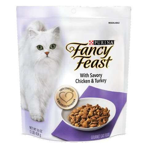 Fancy Feast with Savory Chicken & Turkey Dry Cat Food, 1 lb - Walmart.com - Walmart.com