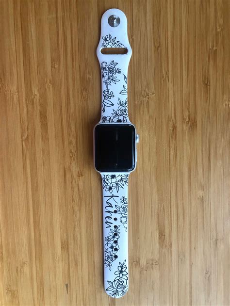 Custom Apple Watch Band Personalized Floral - Etsy