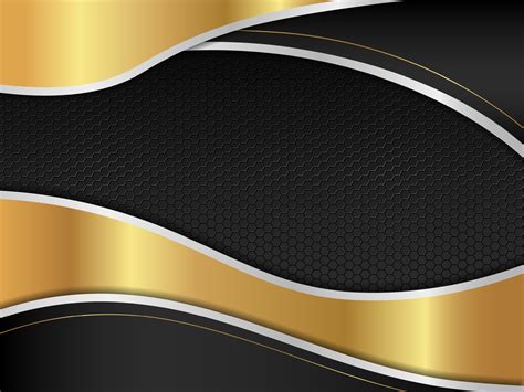 Abstract silver with gold black modern background vector design 1948817 ...