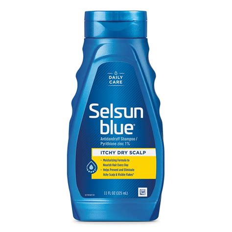 Selsun Blue Itchy Dry Scalp Anti-dandruff Shampoo 11 fl. oz. Extra-Hydrating Formula Pyrithione ...