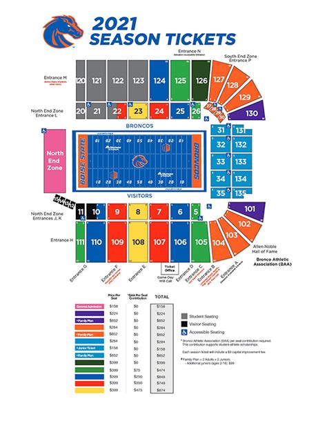 Seating Chart | Albertsons Stadium | Boise, Idaho