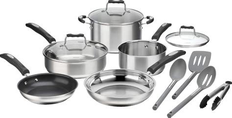 Cuisinart - 12-Piece Cookware Set - Stainless Steel 86279149466 | eBay