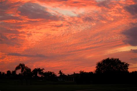 Orange Florida Sunset Free Stock Photo - Public Domain Pictures