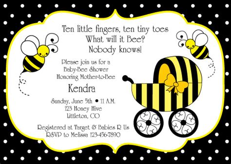 Bumble Bee Baby Shower Invitation | Birthday Party Ideas