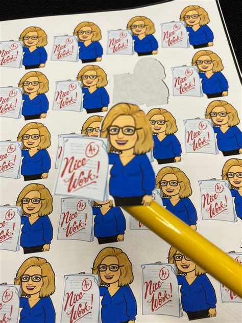 CUSTOM Teacher Reward Bitmoji Stickers. SET OF 100 | Etsy