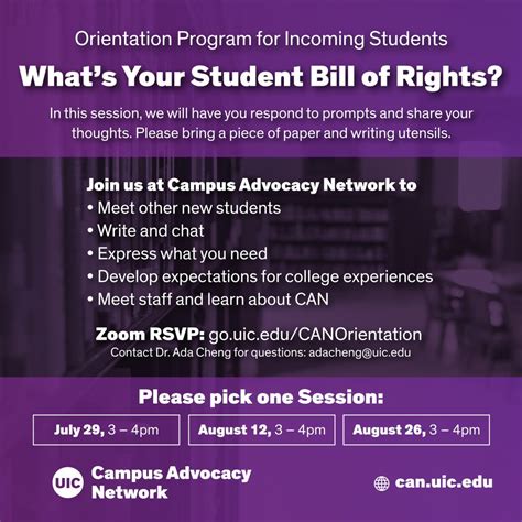 What's Your Student Bill of Rights? (Orientation Session) | Women’s Leadership and Resource ...