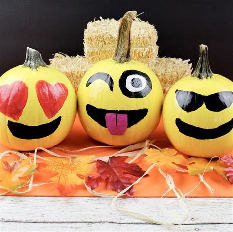 24 Best Emoji Pumpkin Carving and Painting Ideas - Emoji Face Stencils