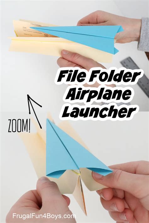 File Folder Paper Airplane Launcher - Frugal Fun For Boys and Girls