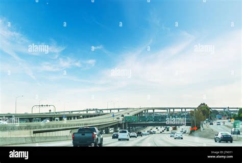 Traffic in 110 freeway in Los Angeles, California Stock Photo - Alamy