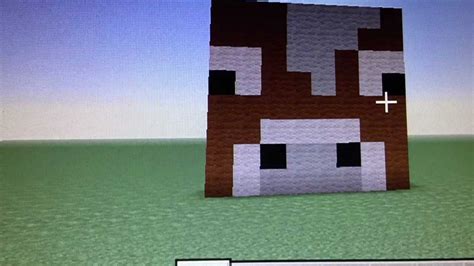 How to make a cow face on Minecraft - YouTube