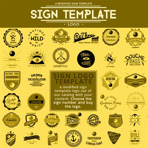 Sign Template Logo Modification, en - Get your new Corporate Design "CI-Set" here! Best Deal