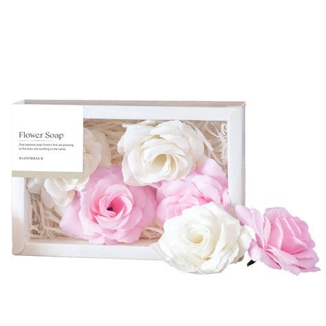 Rose soap (Pink/White) Set of 4 | Lifestyle Gifts | BloomBack Singapore