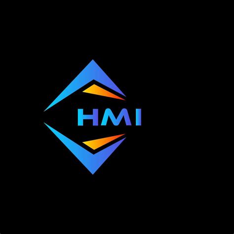 HMI abstract technology logo design on Black background. HMI creative initials letter logo ...