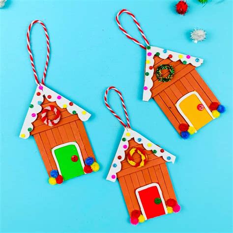 DIY Gingerbread House Popsicle Stick Craft – Idiom Studio